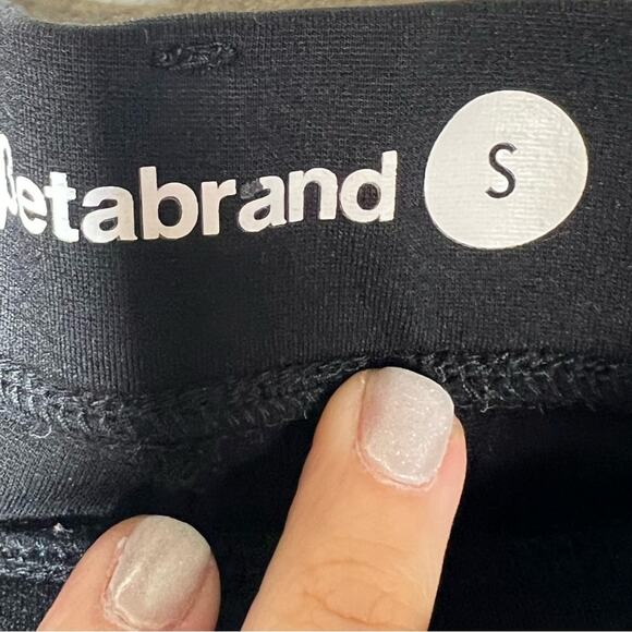 Betabrand black elastic waist casual legging pants size small S B133 - Picture 2 of 4